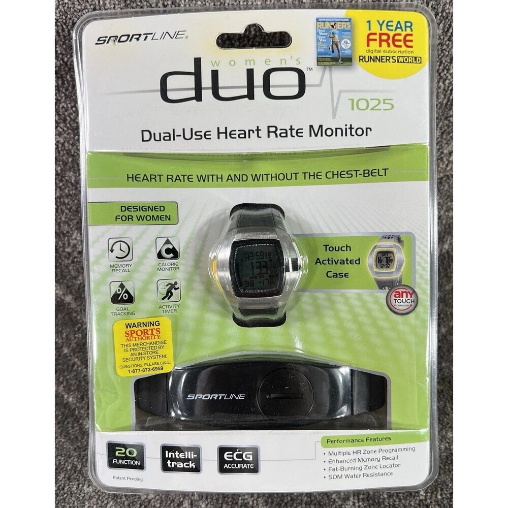 Sportline Women’s Duo 1025 Healthy Dual-Use Heart Rate Monitor NEW